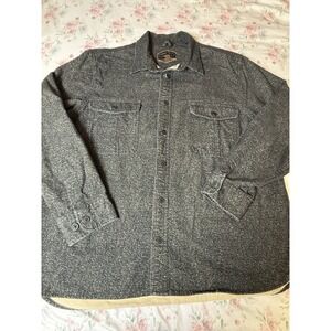 Freedom Foundry Men's Shirt  XL Gray Fleece‎ Lined Long Sleeve Button Up